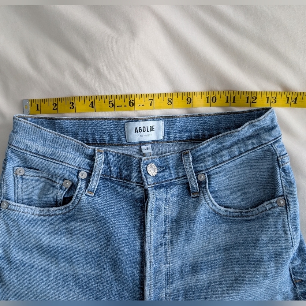 AGOLDE Nico High Rise Slim Fit Jeans, Embark wash, Women's Size 27 - Picture 4 of 12